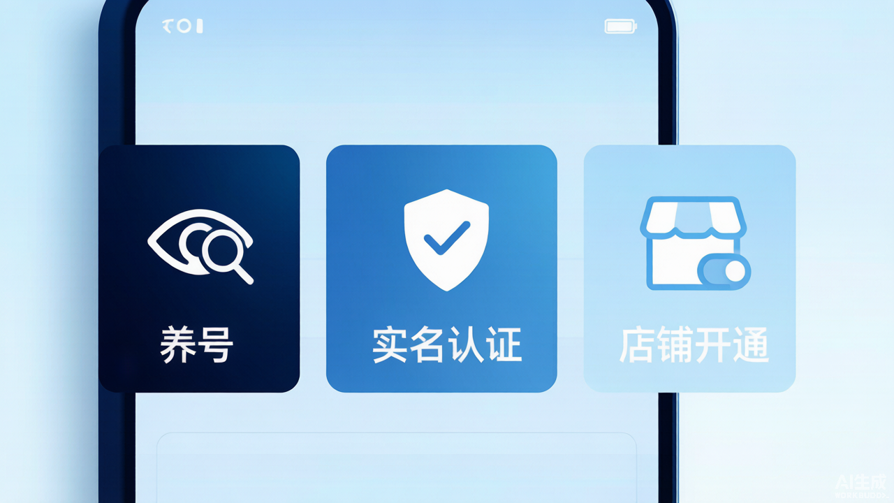 抖音白户商家后台示意